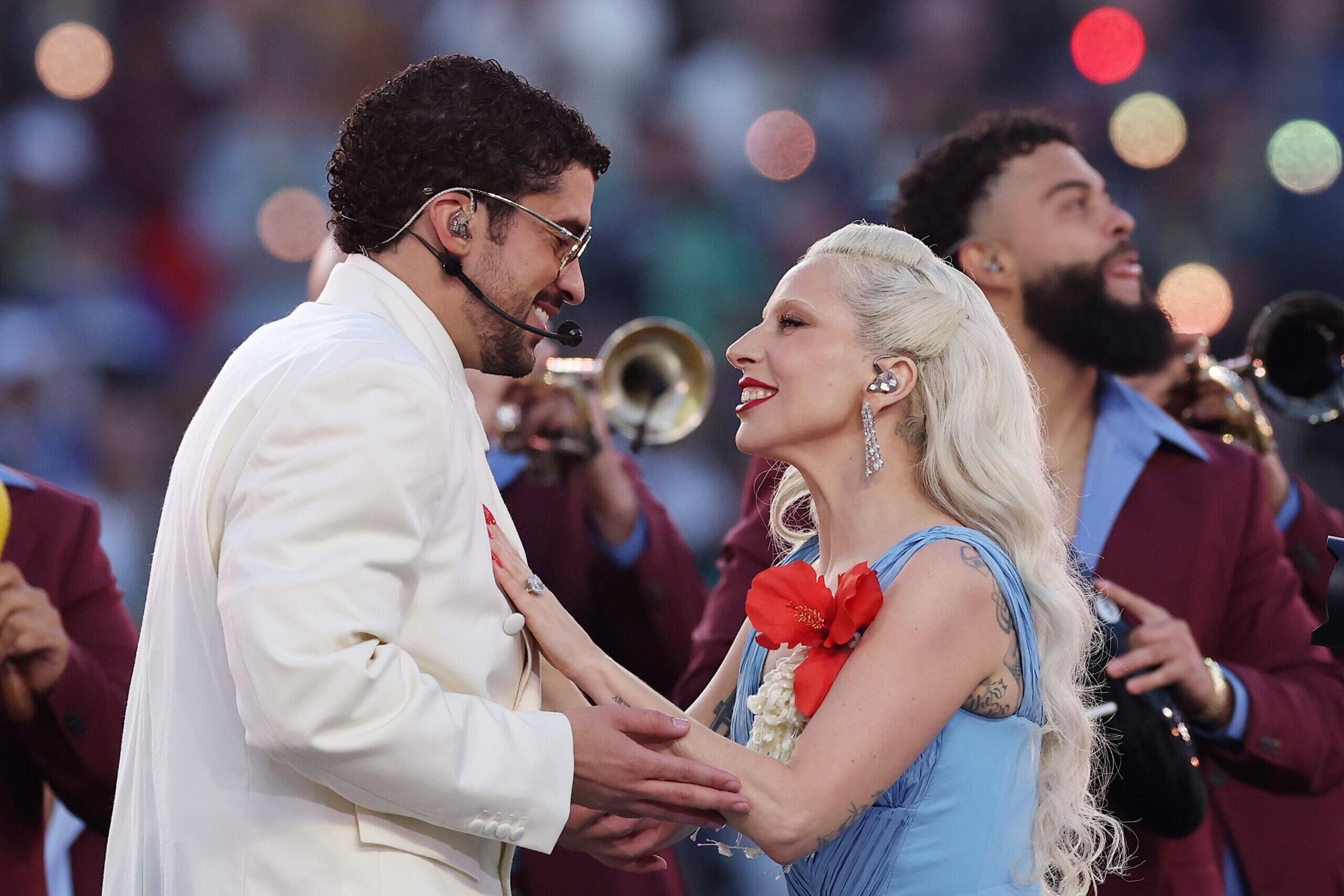Bad Bunny et Lady Gaga au Super Bowl 2026.