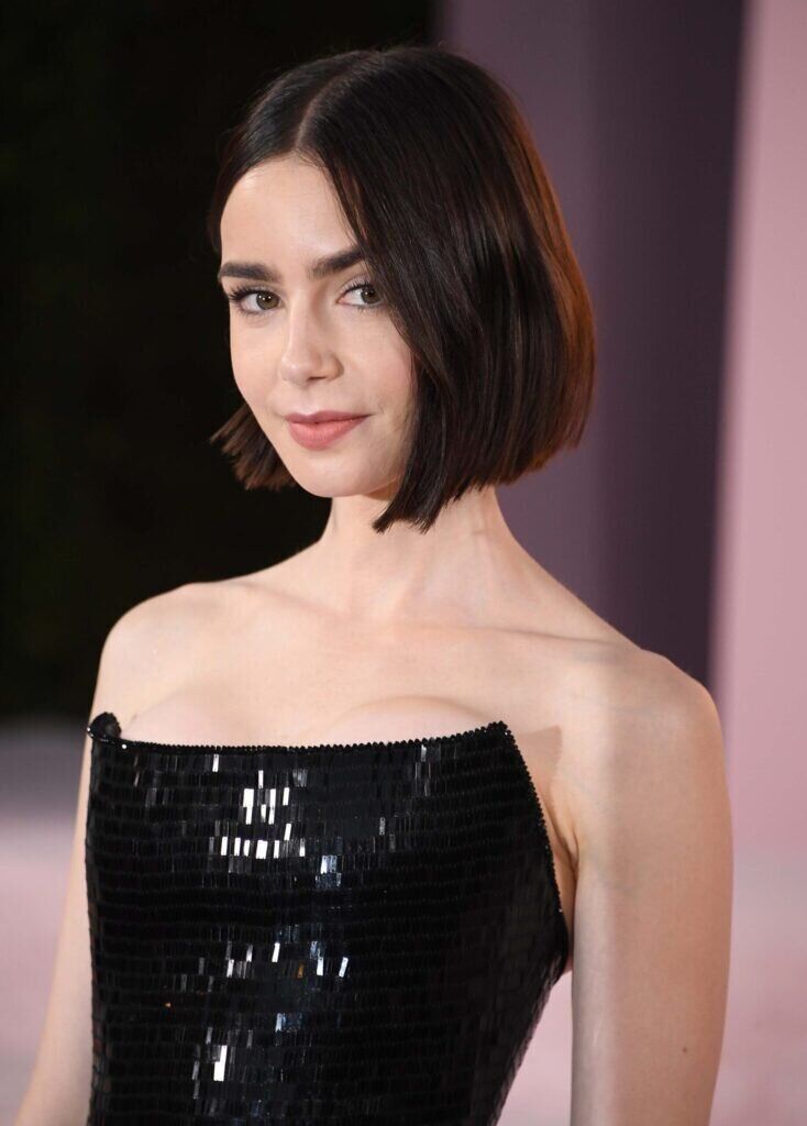 Lily Collins à l’avant-première de la saison 4 de la série Emily in Paris" à Los Angeles, le 14 août 2024. Photo by Steve Granitz/FilmMagic via Getty Images.