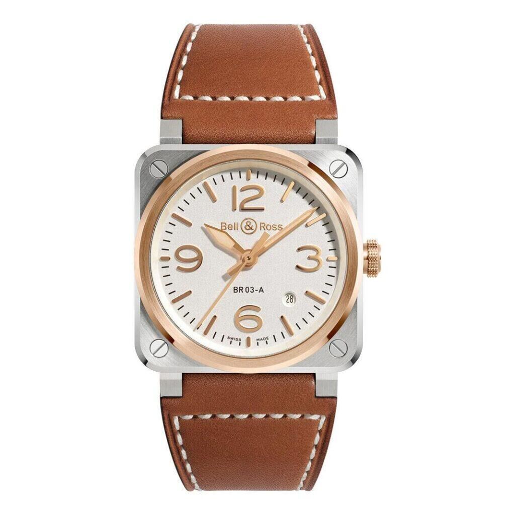 montre or jaune et or blanc bell & ross