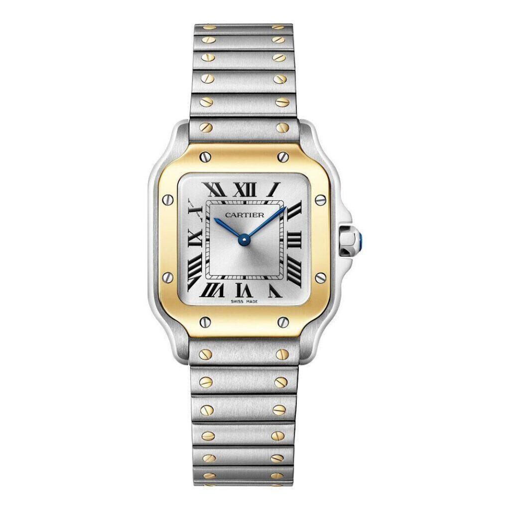 montre or jaune et or blanc cartier