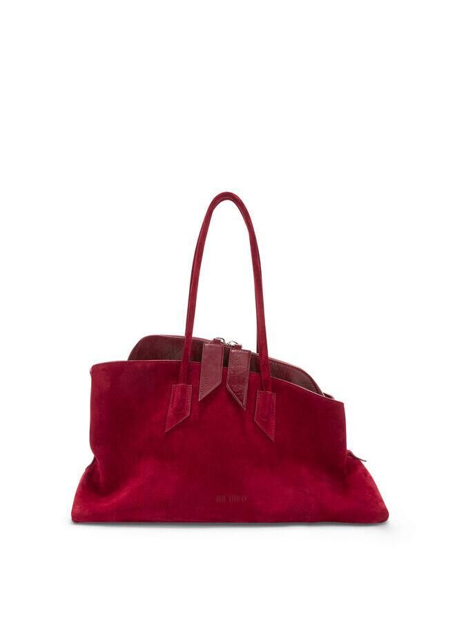 le sac passeggiata de the attico en daim rouge