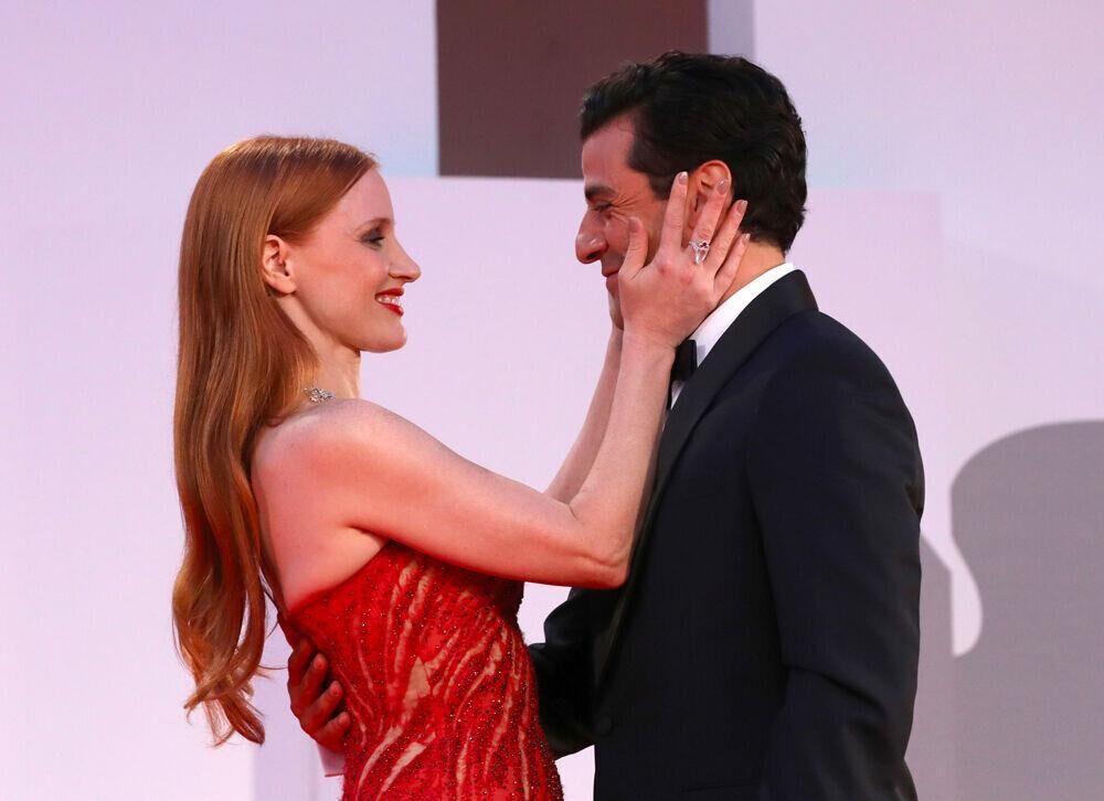 la showmance entre Jessica Chastain et Oscar Isaac à la 78e Mostra de Venise en septembre 2024