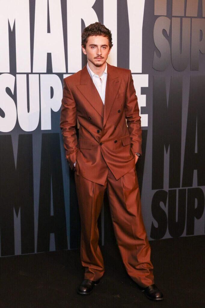 Timothée Chalamet à Paris pour l'avant-première de Marty Supreme au Grand Rex, à Paris, le 3 février 2026. Pierre Suu/WireImage via Getty Images.