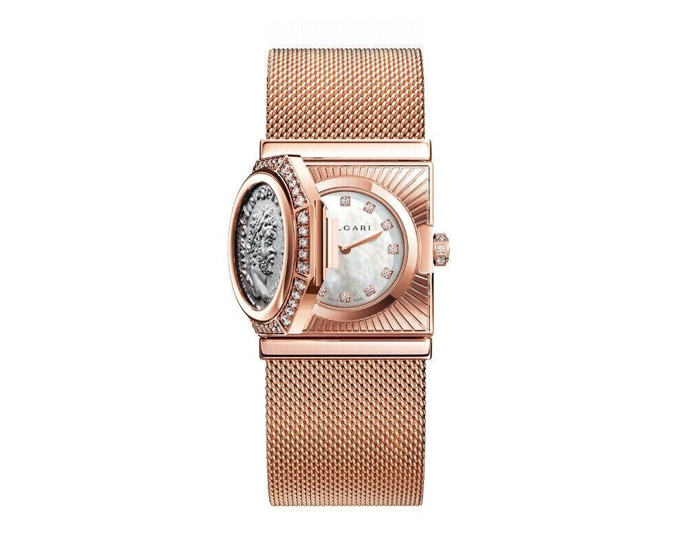 Montre à secret Maglia Milanese Monete, en or et pièce antique, Bvlgari.