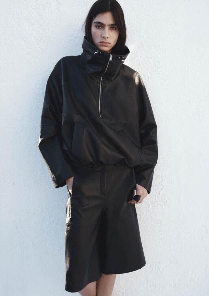 H&M tendance Pour un look minimaliste : l'anorak et le bermuda en cuir