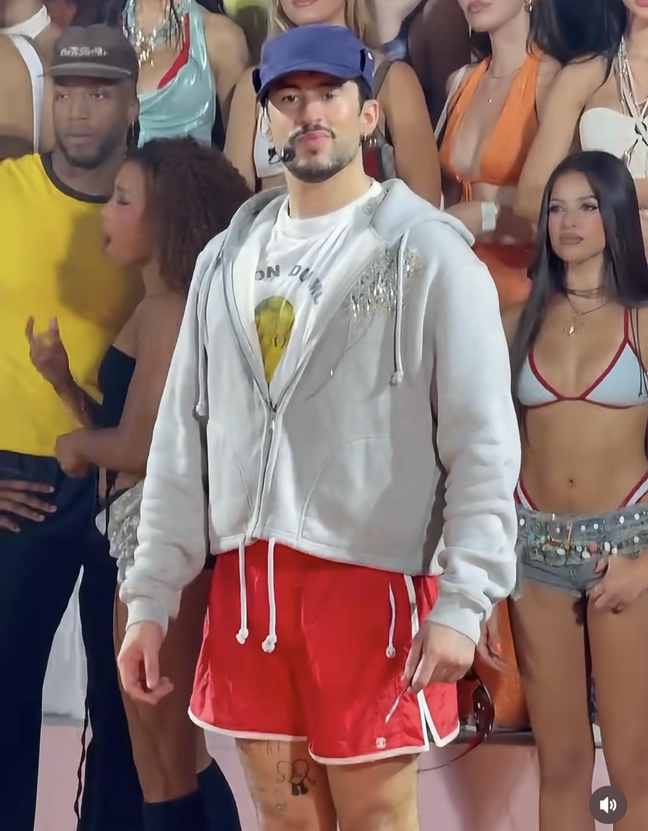 Bad Bunny en concert à Paris.