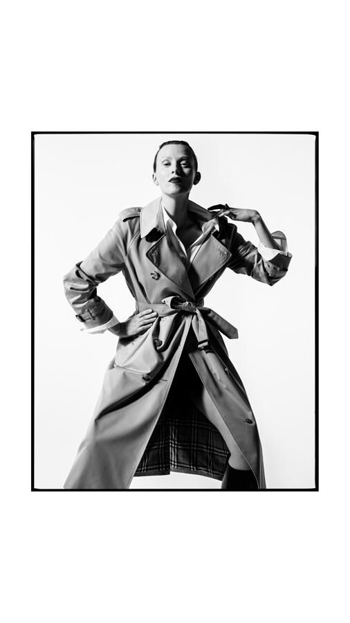 karen elson pour la campagne burberry trench