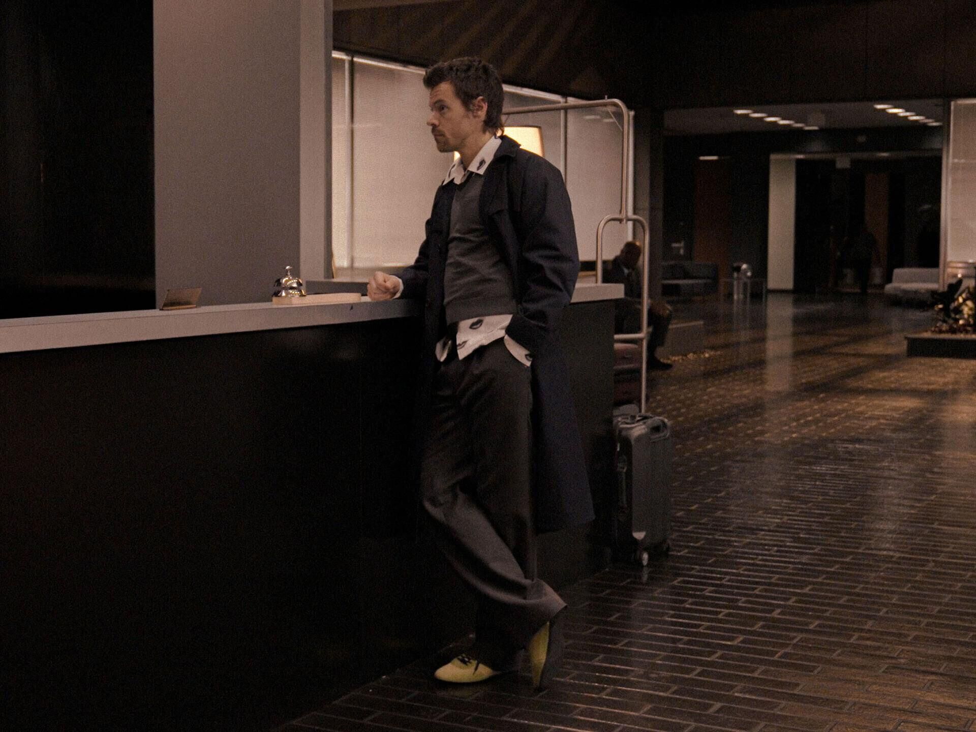Harry Styles wearing Prada in the music video for Aperture (2026)