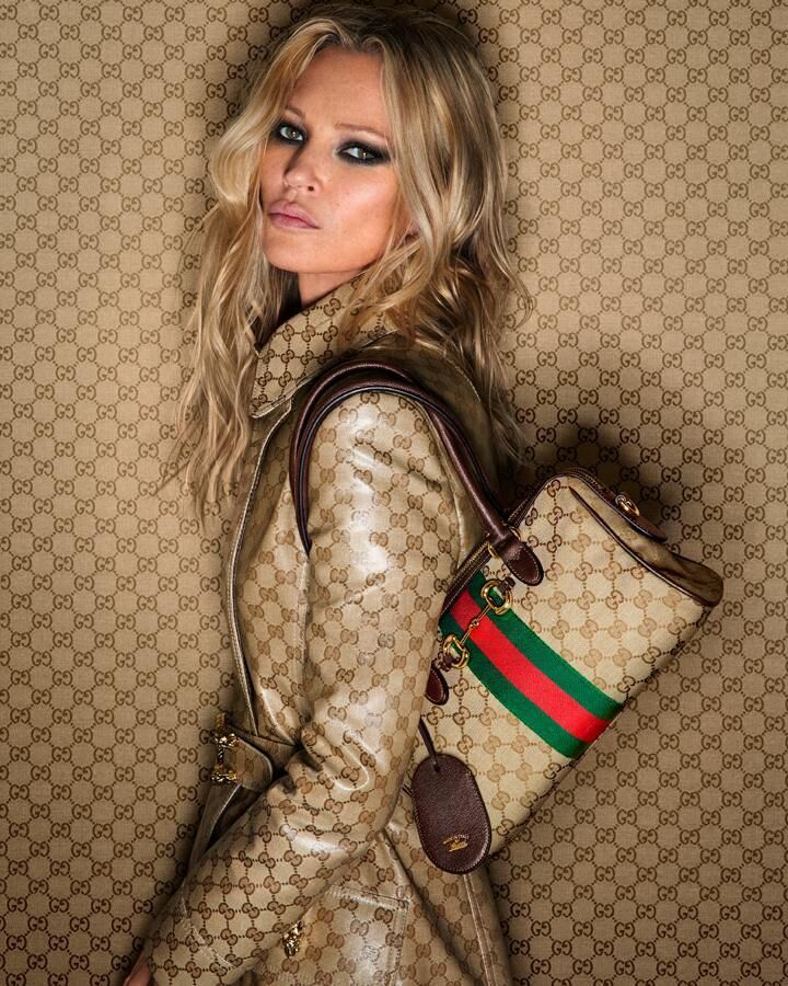 kate moss porte le borsetto pour gucci