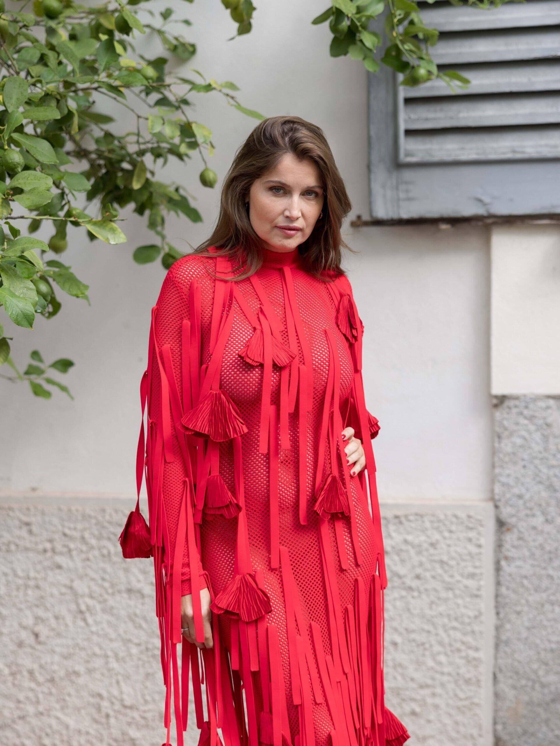Laeticia Casta au défilé Ferragamo femme printemps-été 2026, à Milan, le 27 septembre 2025. Photo par Arnold Jerocki/Getty Images.