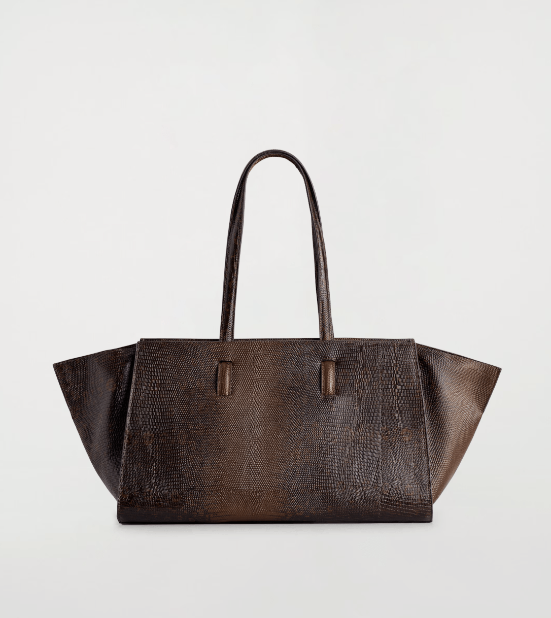 le sac monument de cos en cuir croco marron
