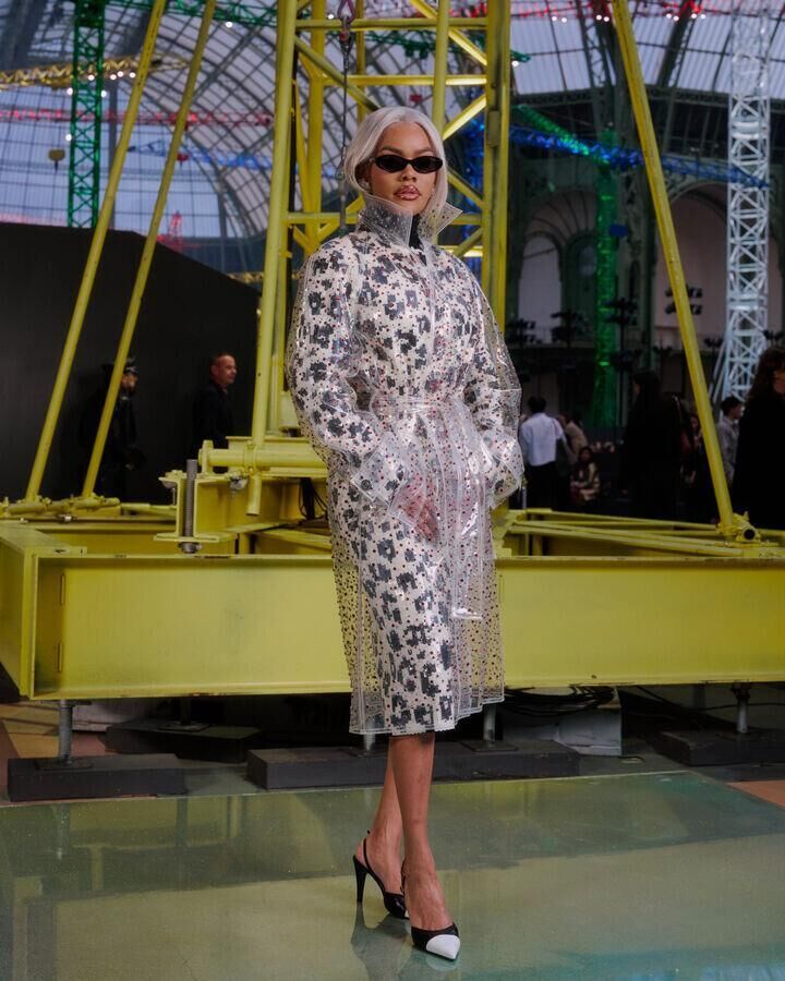 teyana taylor au defile chanel automne-hiver 2026-2027 à la fashion week de paris