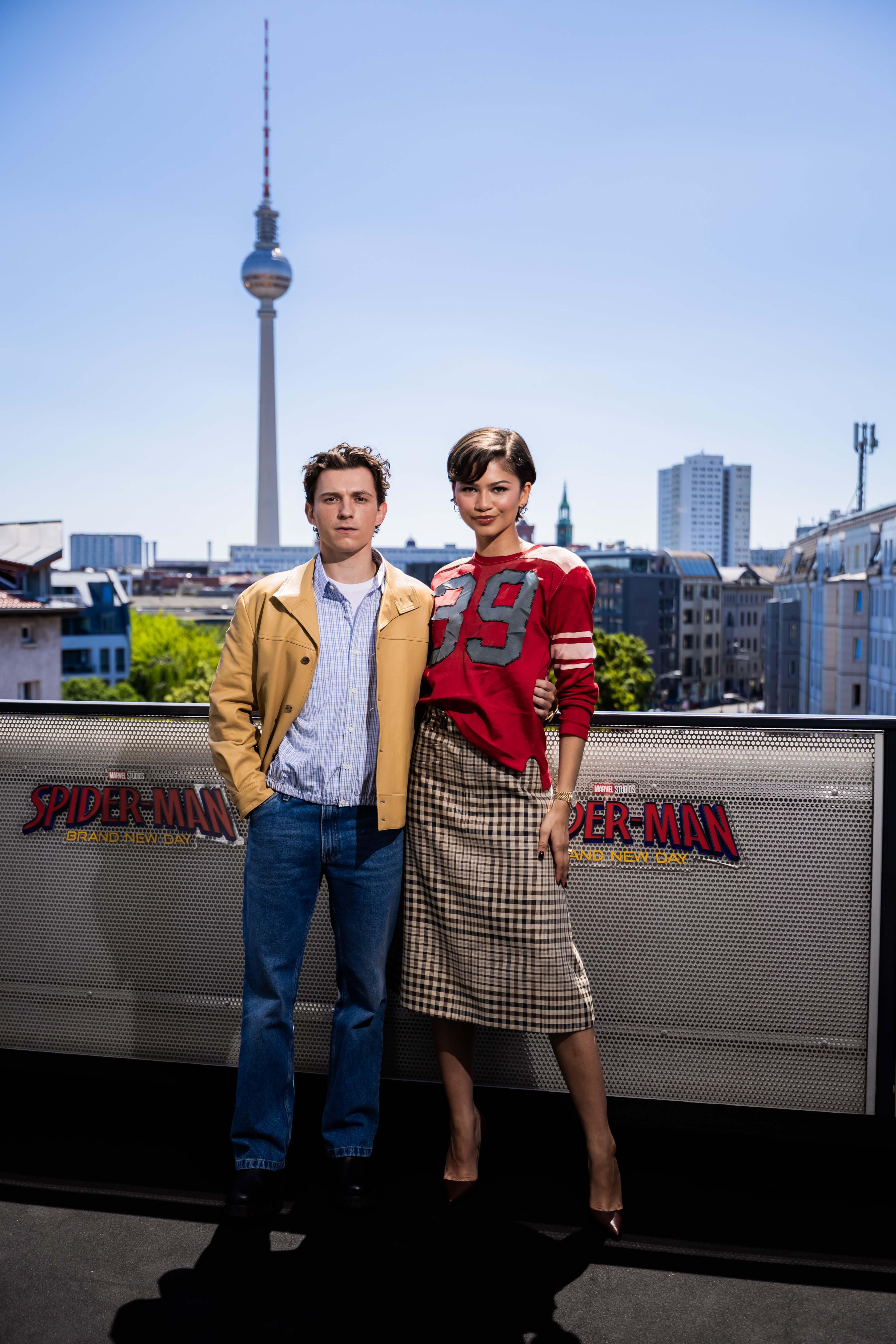 Zendaya et Tom Holland pour la promotion de Spider-Man: Brand New Day.
