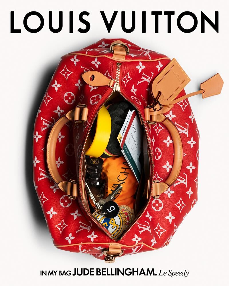 Les sacs Speedy P9 de Jude Bellingham et Victor Wembanyama. © Thomas Lagrange / Louis Vuitton.