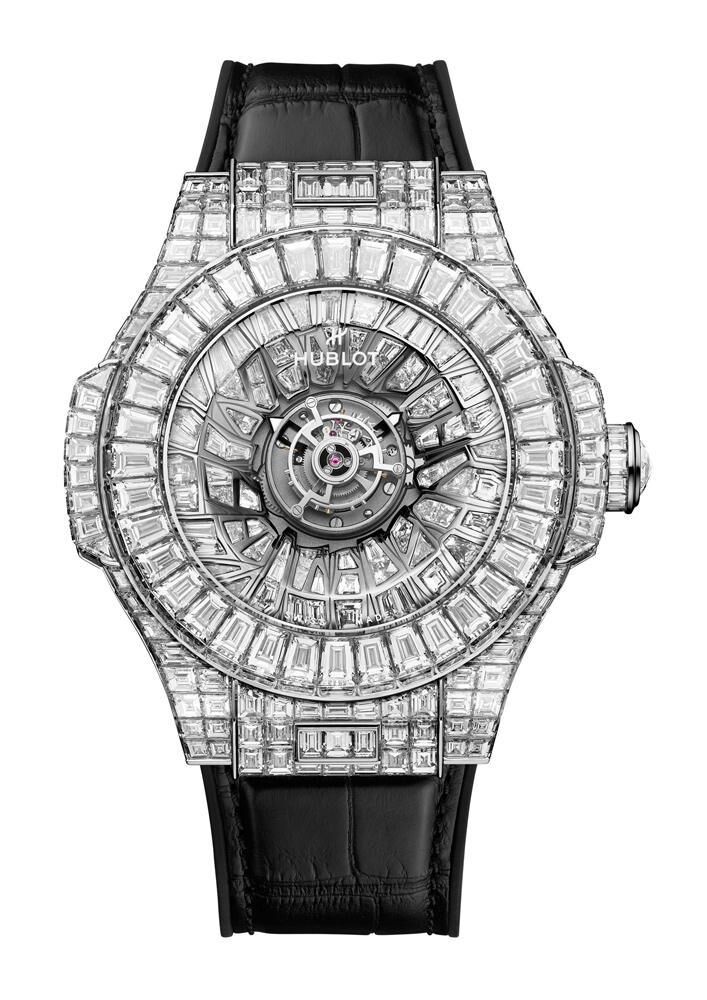 La montre Big Bang Impact One Million de Hublot présentée avec 500 diamantset un prix supérieur à 1 million d'euros.