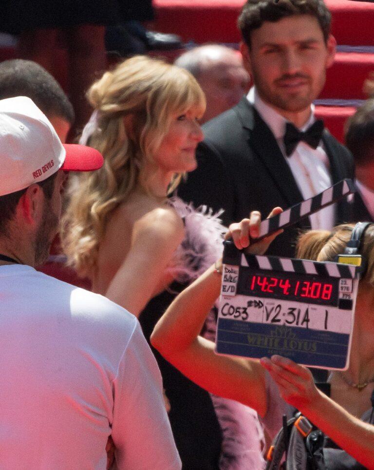 Laura Dern sur le tournage de The White Lotus, le 26 mai 2026 à Cannes © Arnold Jerocki/GC Images.