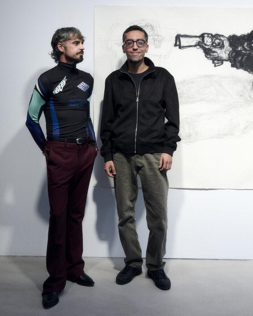 Vernissage de l'exposition Trafiquer l'inconnu Khaled Jarada et Thibaut Wychowanok.