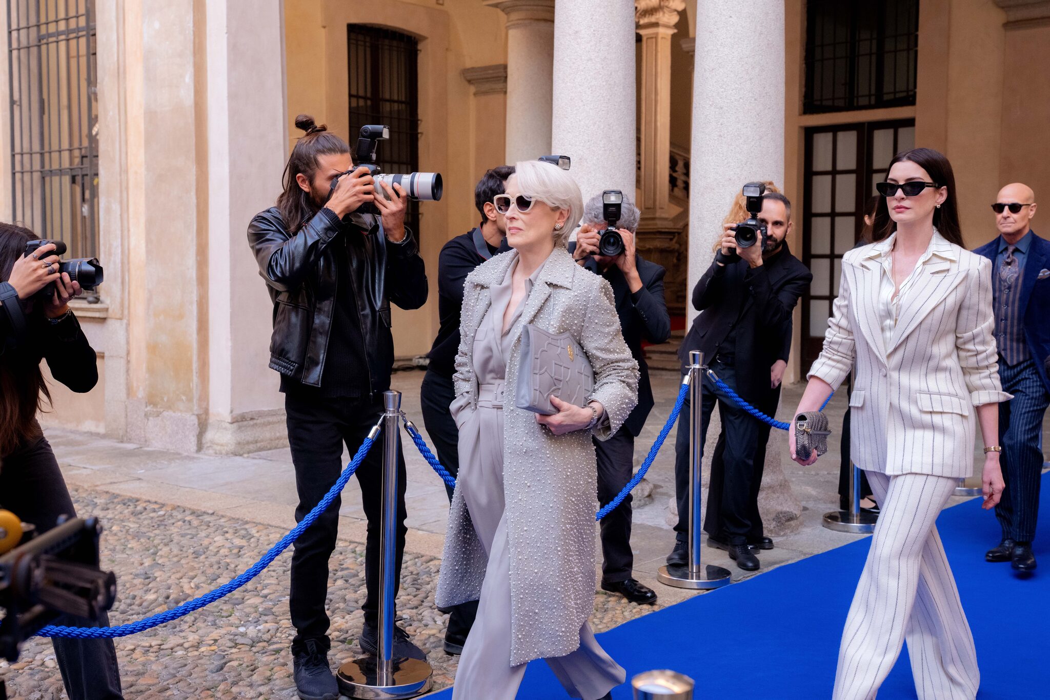 Meryl Streep et Anne Hathaway dans le film Le Diable s'habille en Prada 2.
