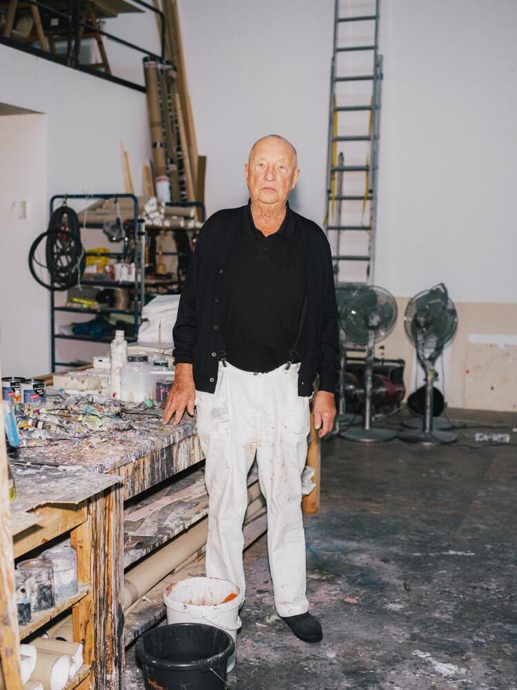 Portrait de l'artiste Georg Baselitz par Christoph Schaller pour Numéro Art