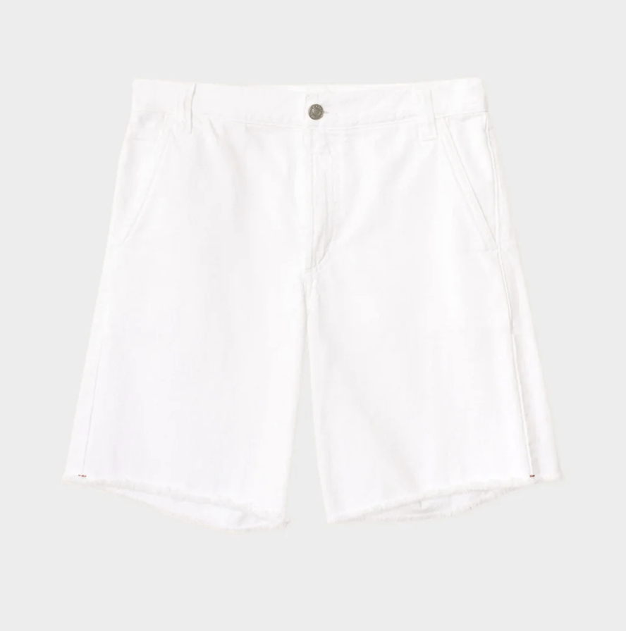 bermuda en denim blanc tendance printemps-ete 2026