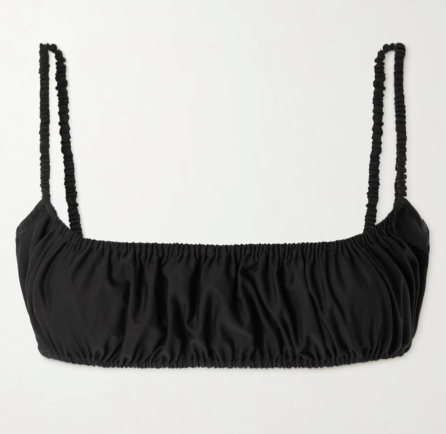 bralette en coton noir tendance alaia