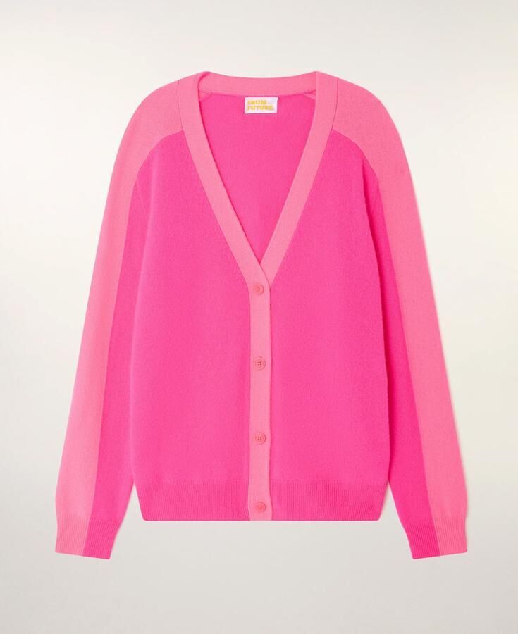 cardigan tendance en cachemire rose from future