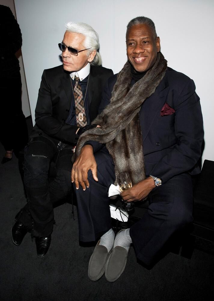 Karl Lagerfeld et André Leon Talley en 2005.