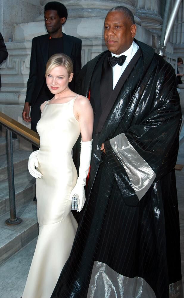 André Leon Talley et l'actrice Renee Zellweger en 2003.