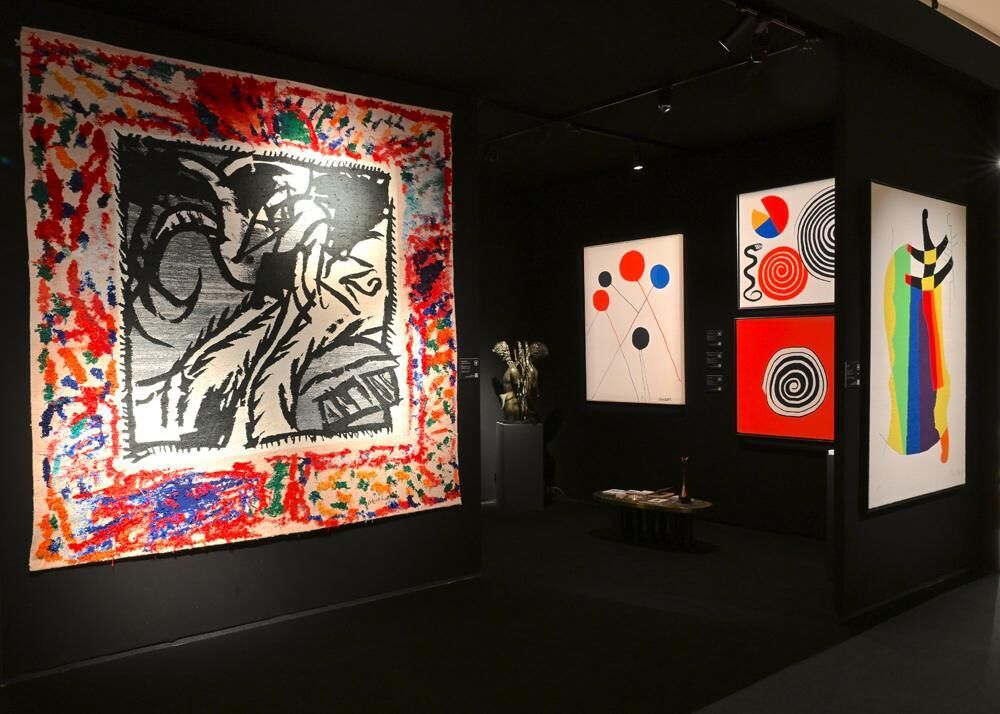 Le stand de la galerie Boccara au PAD Paris 2026.