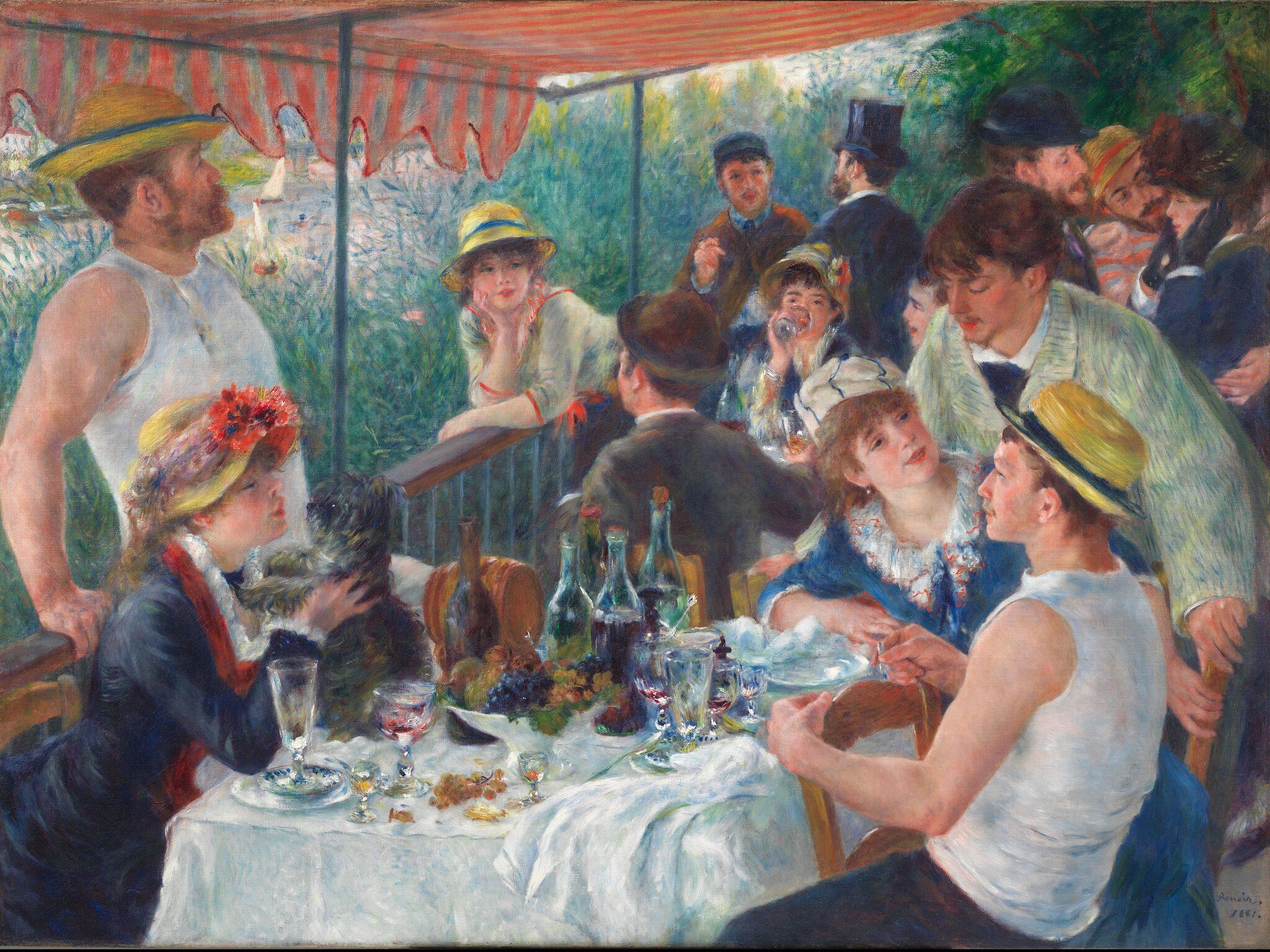 Tableau du peintre Auguste Renoir, Le déjeuner des canotiers (1880-1881) exposé au musée d'Orsay à Paris en 2026