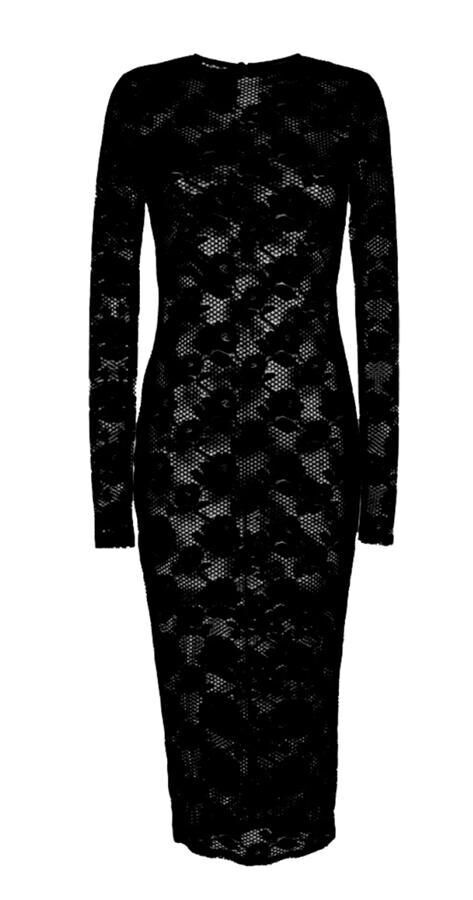 robe transparente en dentelle noire tendance fleur du mal
