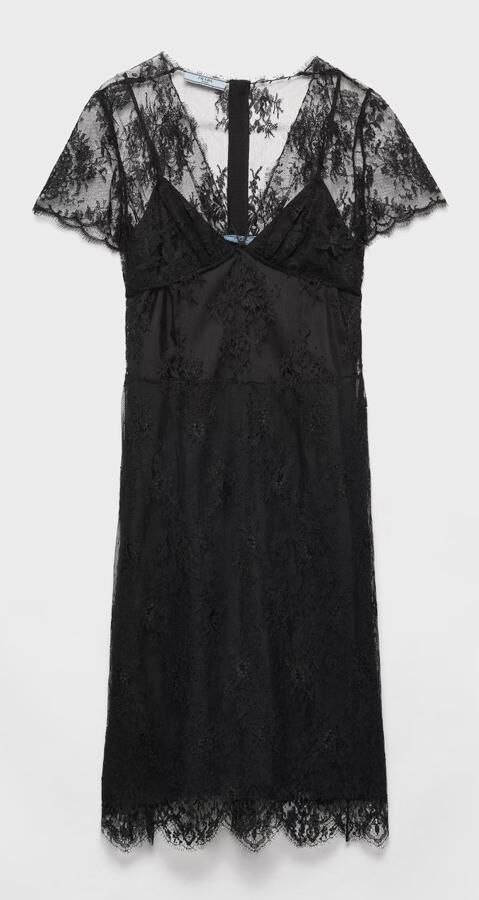 robe transparente en dentelle tendance prada