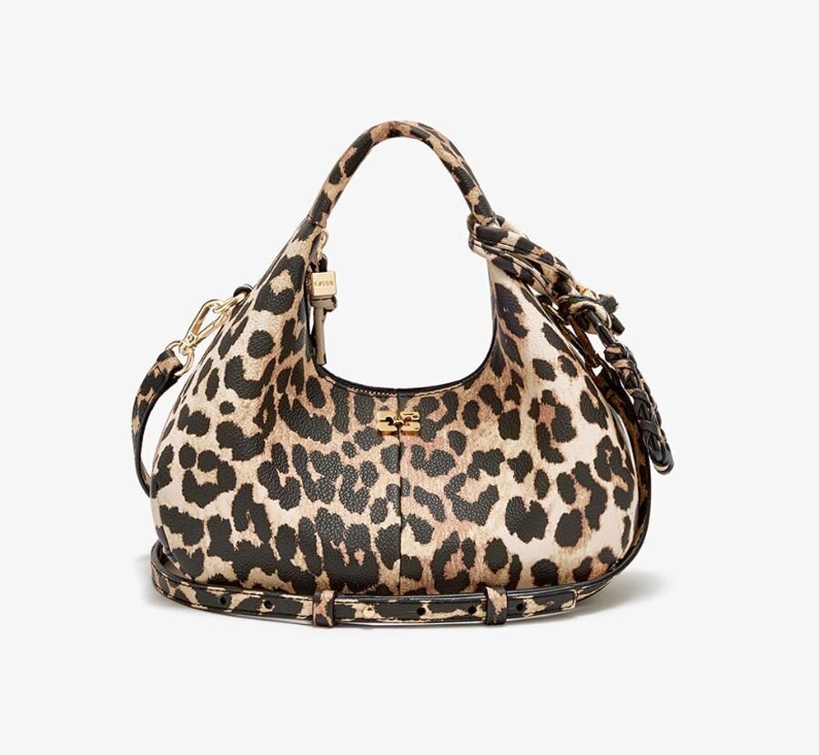 le mini hobo bag de ganni imprimé léopard