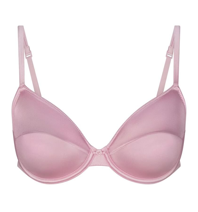 soutien-gorge conique rose satiné tendance printemps-été 2026 skims