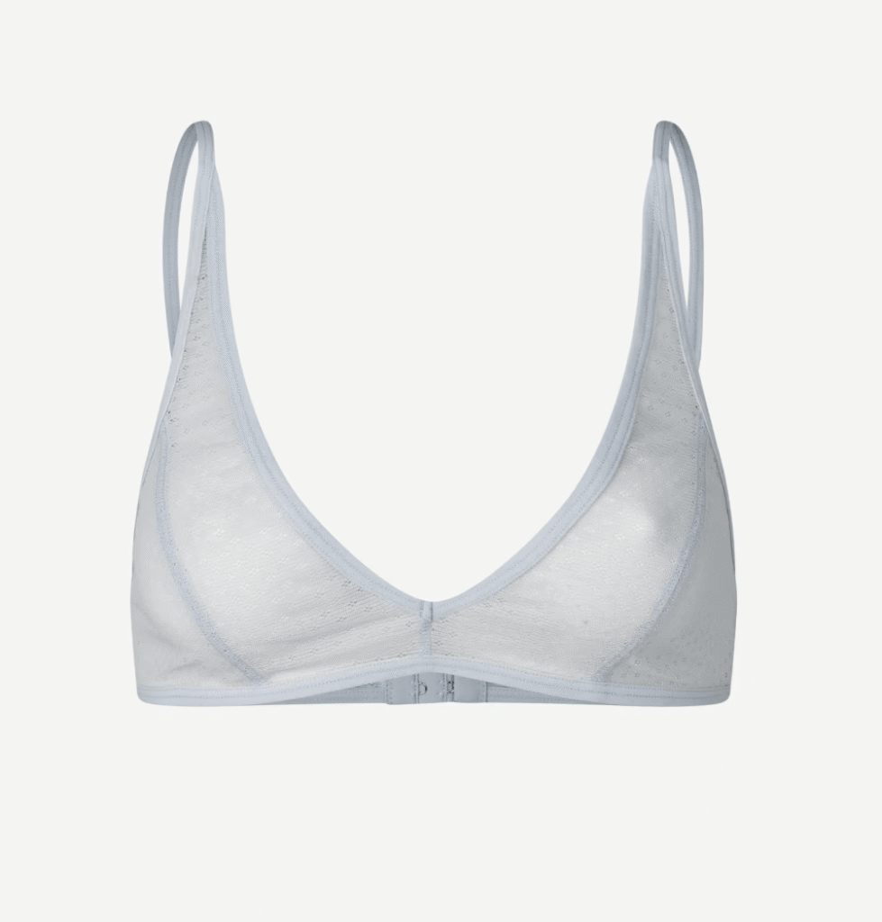 soutien-gorge triangle en mesh semi transparent samsoe samsoe