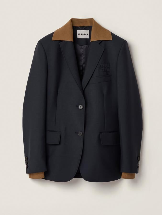 veste de tailleur en mohair tendance printemps-ete 2026 miu miu