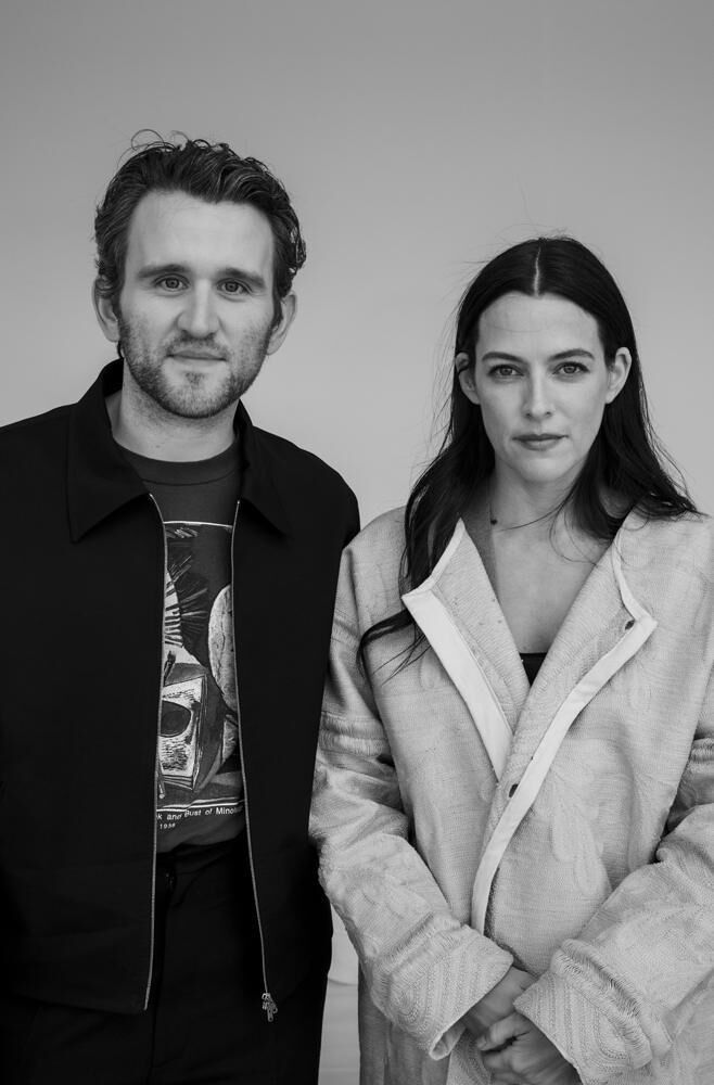 Harry Melling et Riley Keough photographiés à Cannes le 14 mai 2026. © Nathan Merchadier pour Numéro.com.