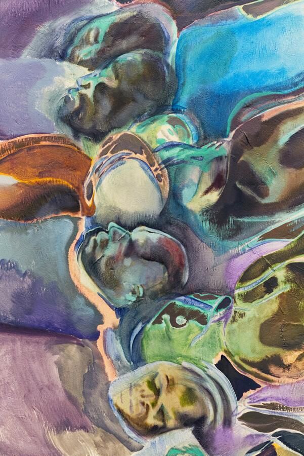 Michael Armitage, Holding Cell (2021).