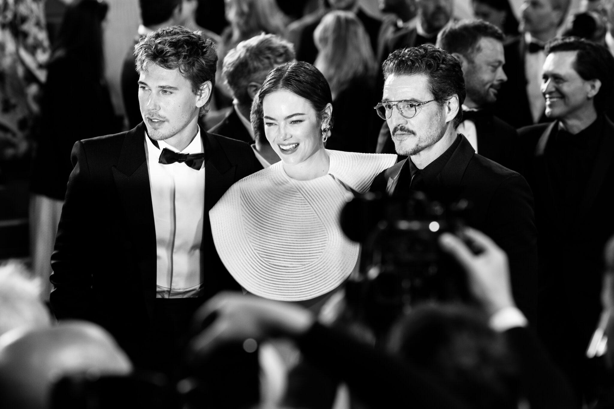 Austin Butler, Emma Stone et Pedro Pascal au Festival de Cannes 2025. © Victor Boyko/Getty Images.