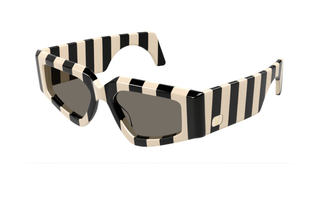 Lunettes de soleil à rayures Valentino au style seventies