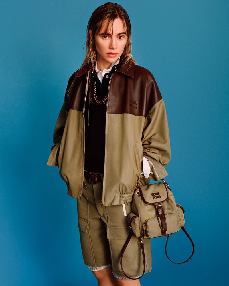 Suki Waterhouse dans la campagne Miu Miu Upcycled 2026.