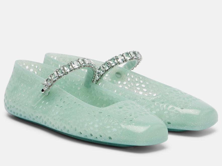 Ballerines Jelly à cristaux Jimmy Choo.