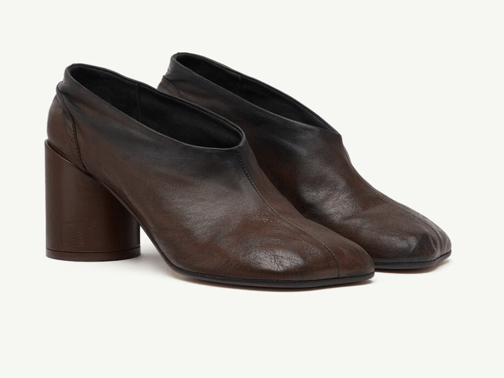 escarpins en cuir et bout carré tendance printemps-ete 2026 maison margiela