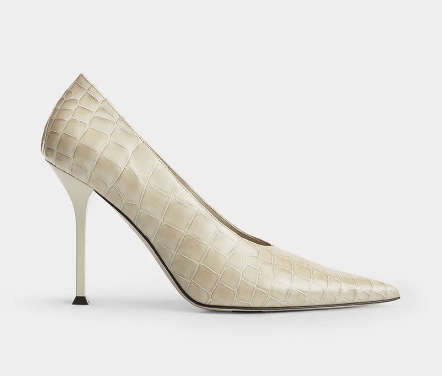 escarpins en cuir croco tendance printemps-ete 2026 christen