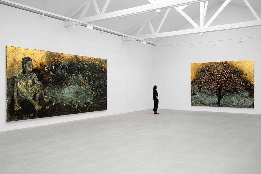 Vue de l’exposition “Nymphäum” Anselm Kiefer à la galerie Thaddaeus Ropac Pantin.