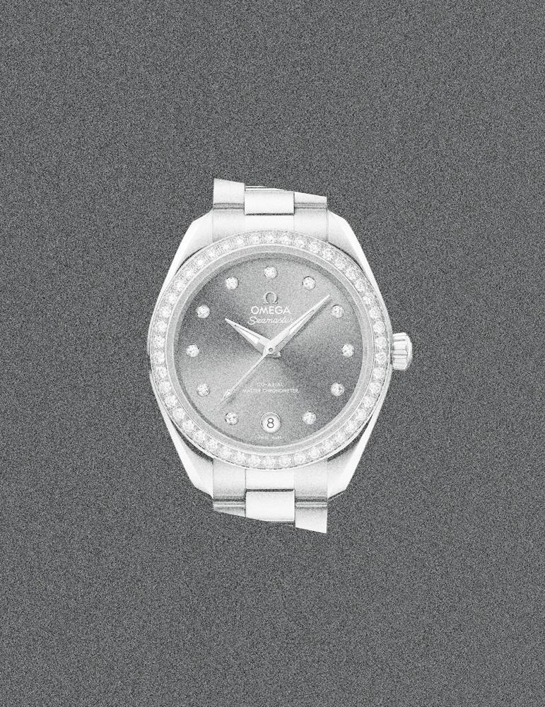 La montre Seamaster Aqua Terra d'Omega, illustration pour Numéro.