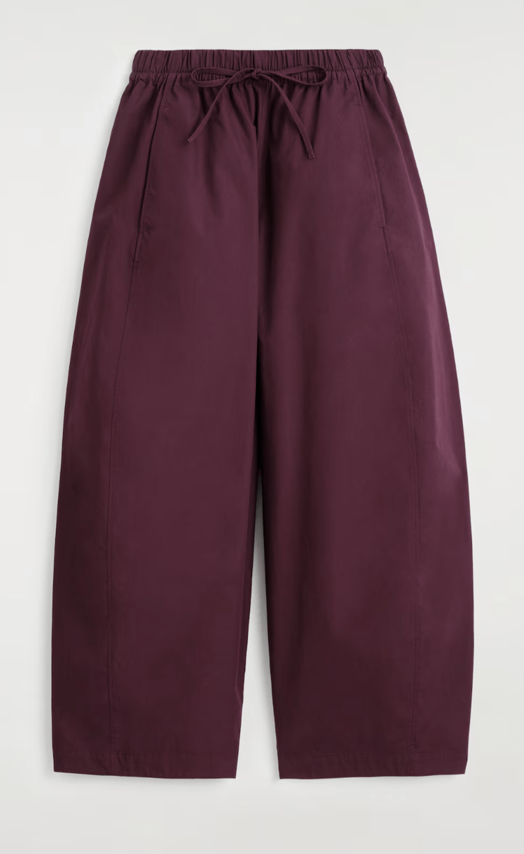 pantalon ballon en coton cos tendance printemps-ete 2026