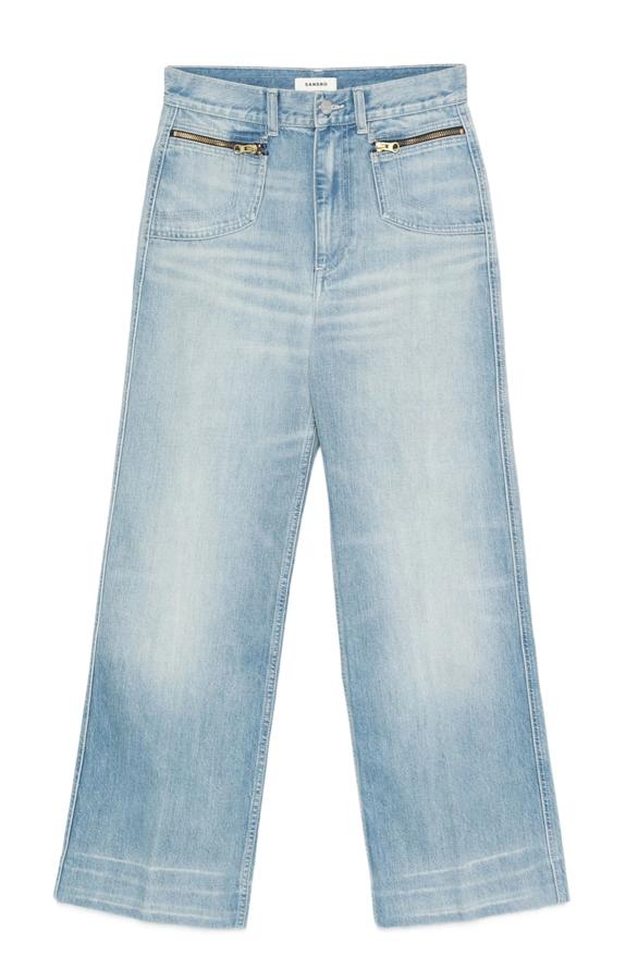 pantalon ample en denim délavé sandro tendance printemps-ete 2026