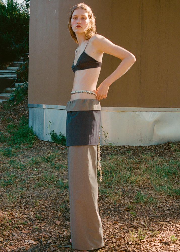 pantalon ample à effet layering