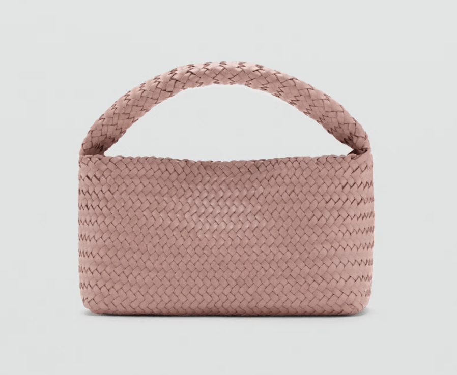petit sac à main en cuir tressé tendance printemps-ete 2026 mango